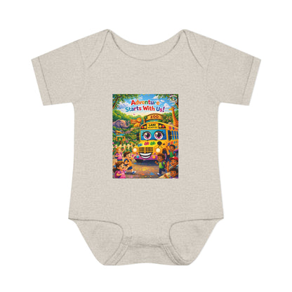 Lani™ Infant Baby Rib Bodysuit – "Adventure Starts With Us!" Graphic