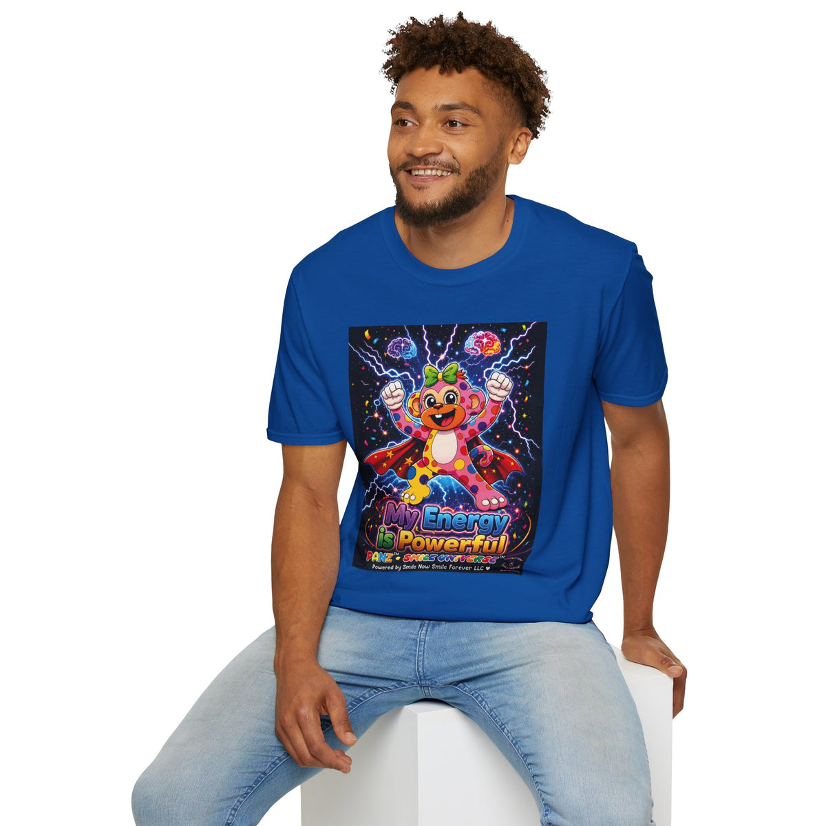 Panz™ Unisex Softstyle T-Shirt  for Adult– "My Energy is Powerful" Graphic Tee | Smile Universe Collection