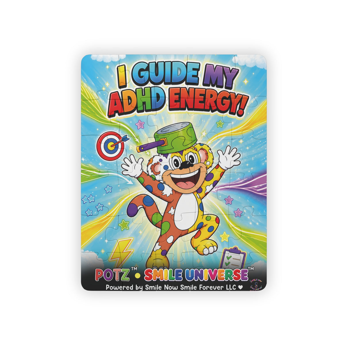 Potz™ Kids' Puzzle 30-Piece – "I Guide My ADHD Energy!" Graphic Puzzle | Smile Universe Collection