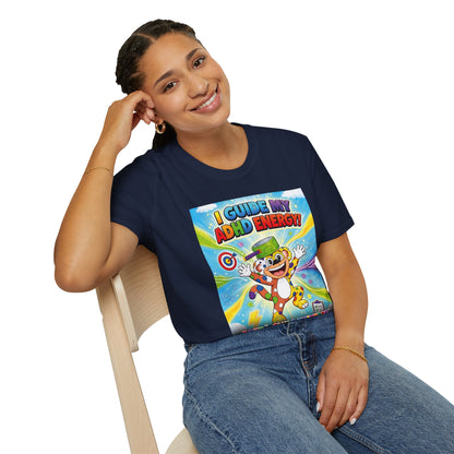 Potz™ Unisex Softstyle T-Shirt – "I Guide My ADHD Energy!" Graphic Tee | Smile Universe Collection