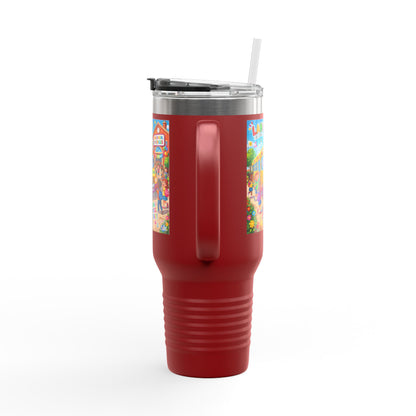 Lani™ 40oz Insulated Travel Mug – "Let's Sing Happiness Together!" Graphic