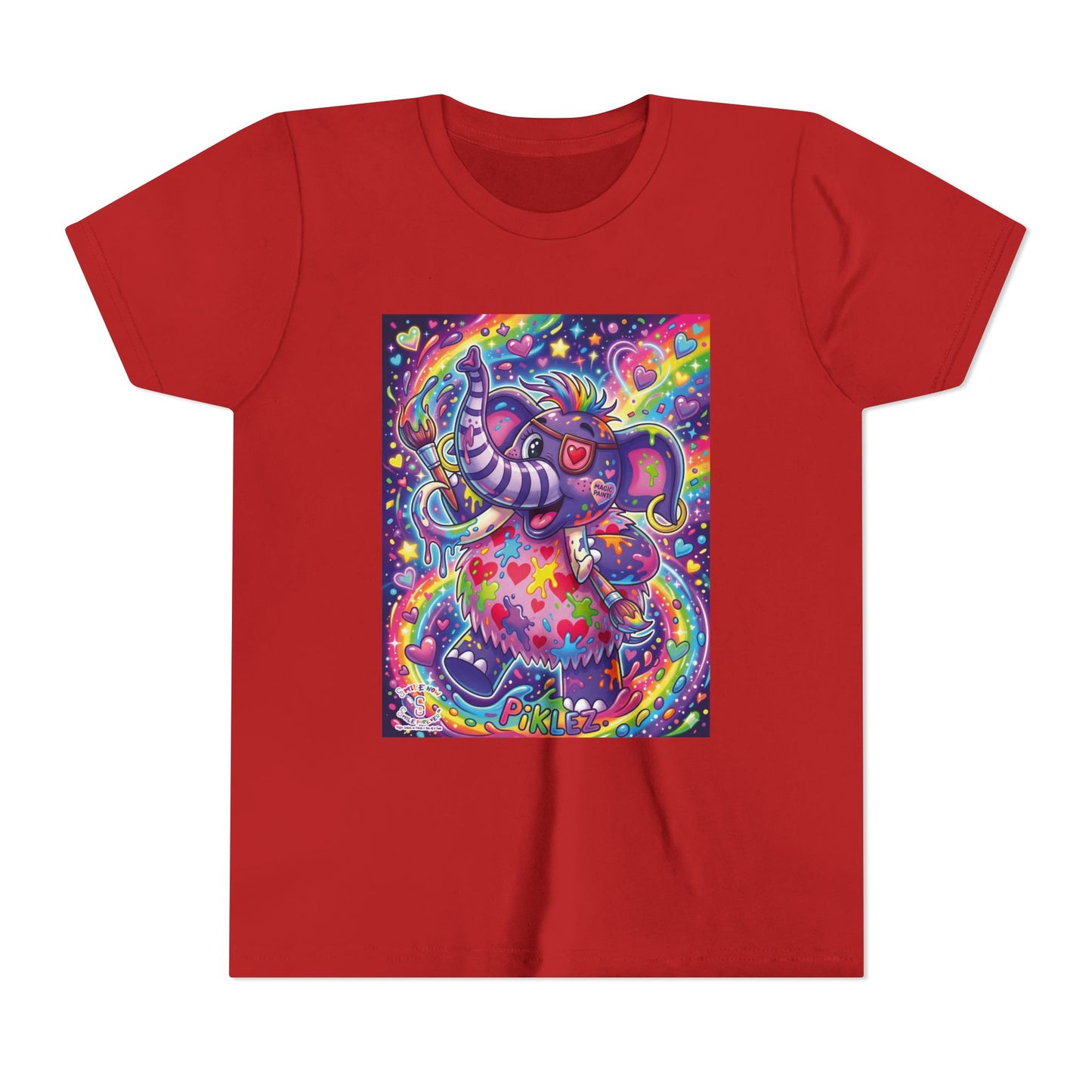 Piklez™ Youth Short Sleeve Tee – "Magic Paint!" Graphic Shirt | Smile Universe Collection