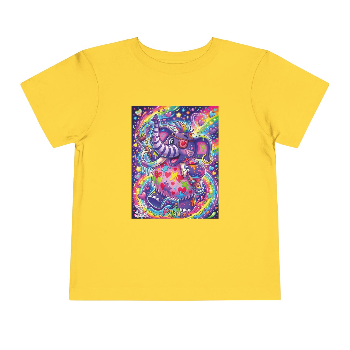 Piklez™ Toddler Short Sleeve Tee – "Magic Paint!" Graphic Shirt | Smile Universe Collection