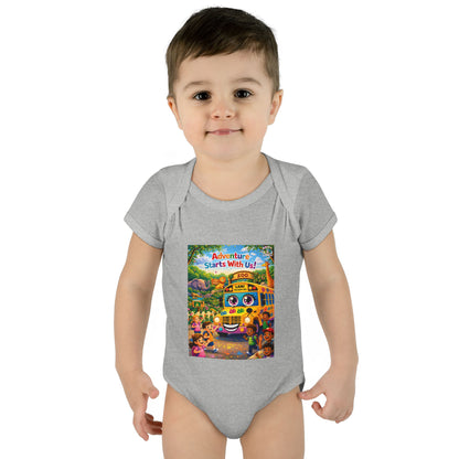 Lani™ Infant Baby Rib Bodysuit – "Adventure Starts With Us!" Graphic