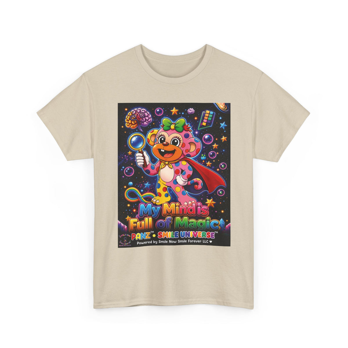 Panz™ Unisex Heavy Cotton™ Tee – "My Mind is Full of Magic" Graphic | Smile Universe Collection