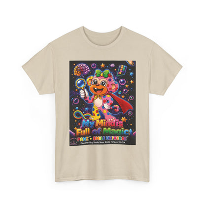 Panz™ Unisex Heavy Cotton™ Tee – "My Mind is Full of Magic" Graphic | Smile Universe Collection
