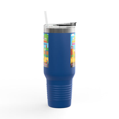 Potz™ Insulated Travel Mug 40oz – "My ADHD Means Always Dreaming, Highly Determined" Graphic Tumbler | Smile Universe Collection