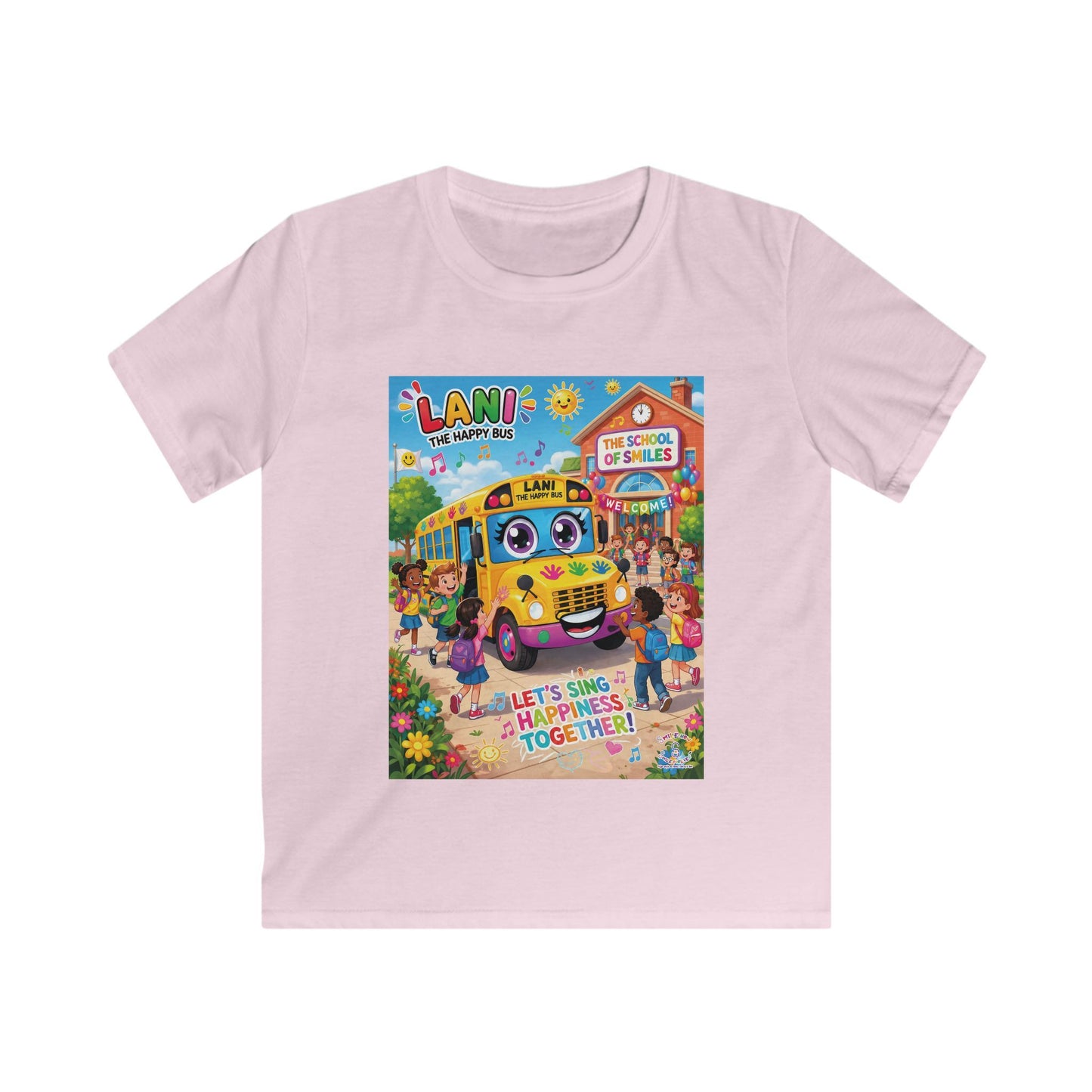 Lani™ Kids Softstyle Tee – "Let's Sing Happiness Together!" Graphic