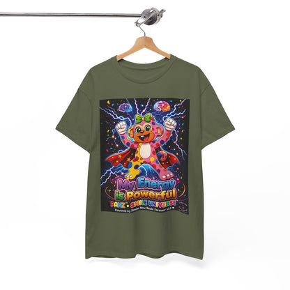Panz™ Unisex Heavy Cotton™ Tee For Adult – "My Energy is Powerful" Graphic Tee | Smile Universe Collection
