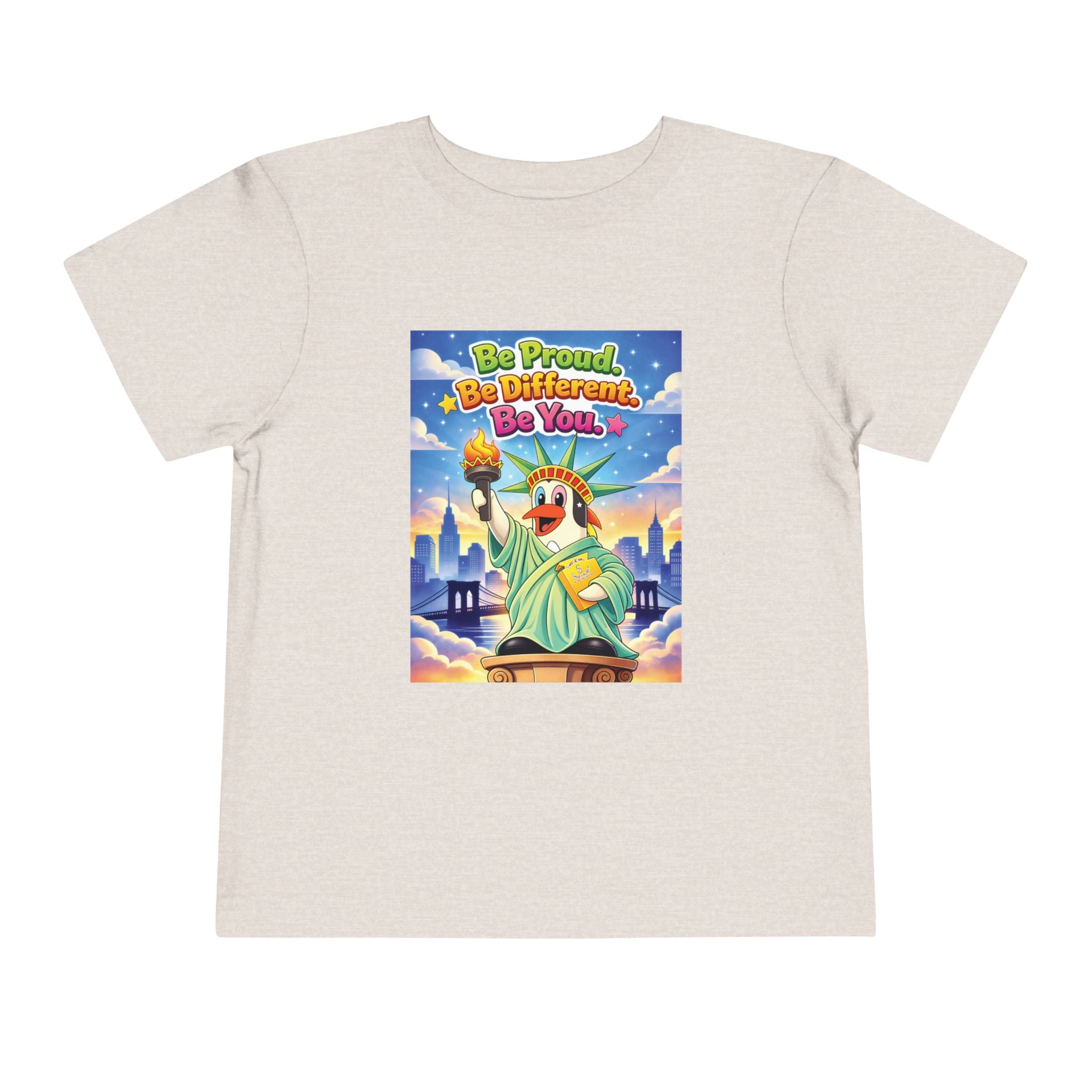 TuBz™ "Be Proud. Be Different. Be You." Toddler T- Shirt - Inspirational Kids Tee