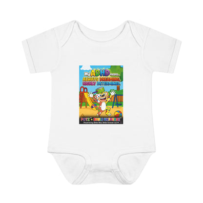 Potz™ Infant Baby Rib Bodysuit – "My ADHD Means Always Dreaming, Highly Determined" Graphic Onesie | Smile Universe Collection