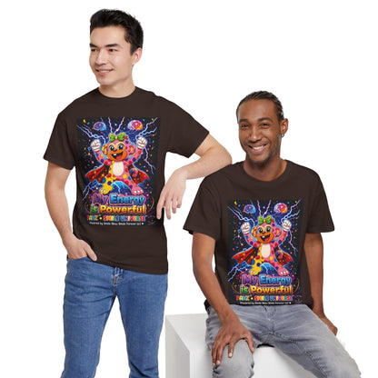 Panz™ Unisex Heavy Cotton™ Tee For Adult – "My Energy is Powerful" Graphic Tee | Smile Universe Collection