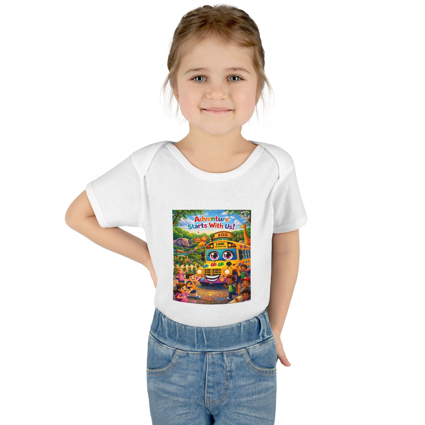 Lani™ Infant Baby Rib Bodysuit – "Adventure Starts With Us!" Graphic