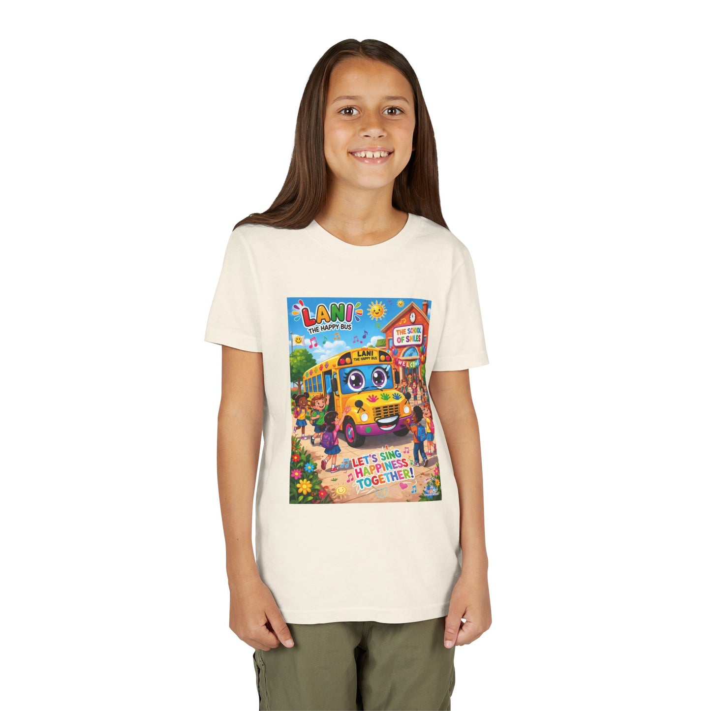 Lani™ Youth Short Sleeve Tee – "Let's Sing Happiness Together!" Graphic