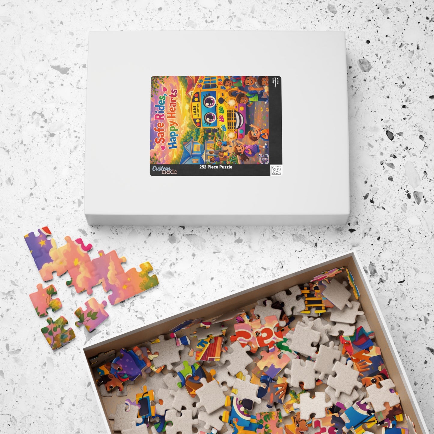 Lani™ Puzzle (110, 252, 520 & 1014-piece) – "Safe Rides, Happy Hearts" Graphic
