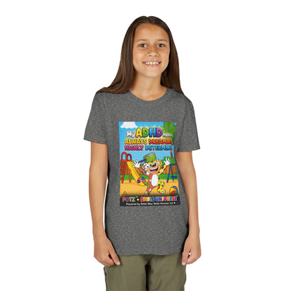 Potz™ Youth Short Sleeve Tee – "My ADHD Means Always Dreaming, Highly Determined" Graphic Tee | Smile Universe Collection