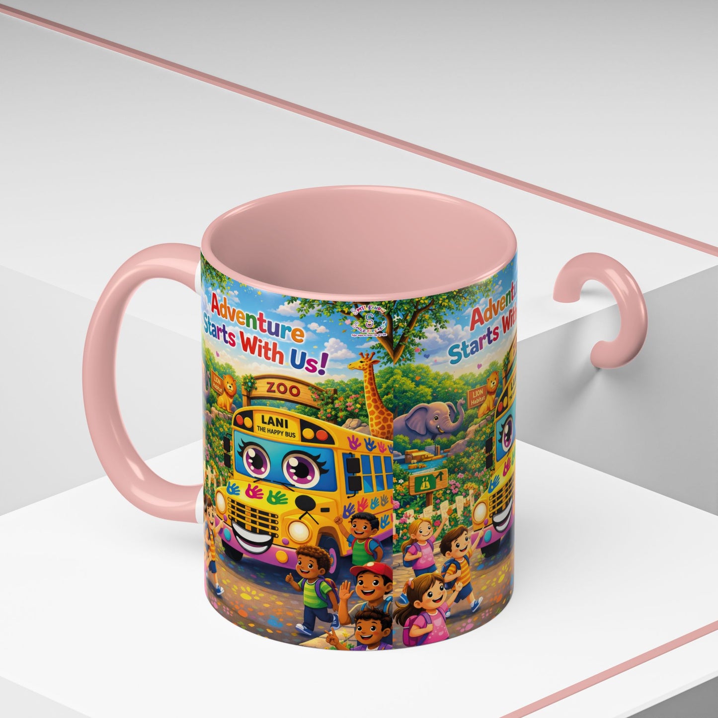 Lani™ Accent Coffee Mug (11oz & 15oz) – "Adventure Starts With Us!" Graphic