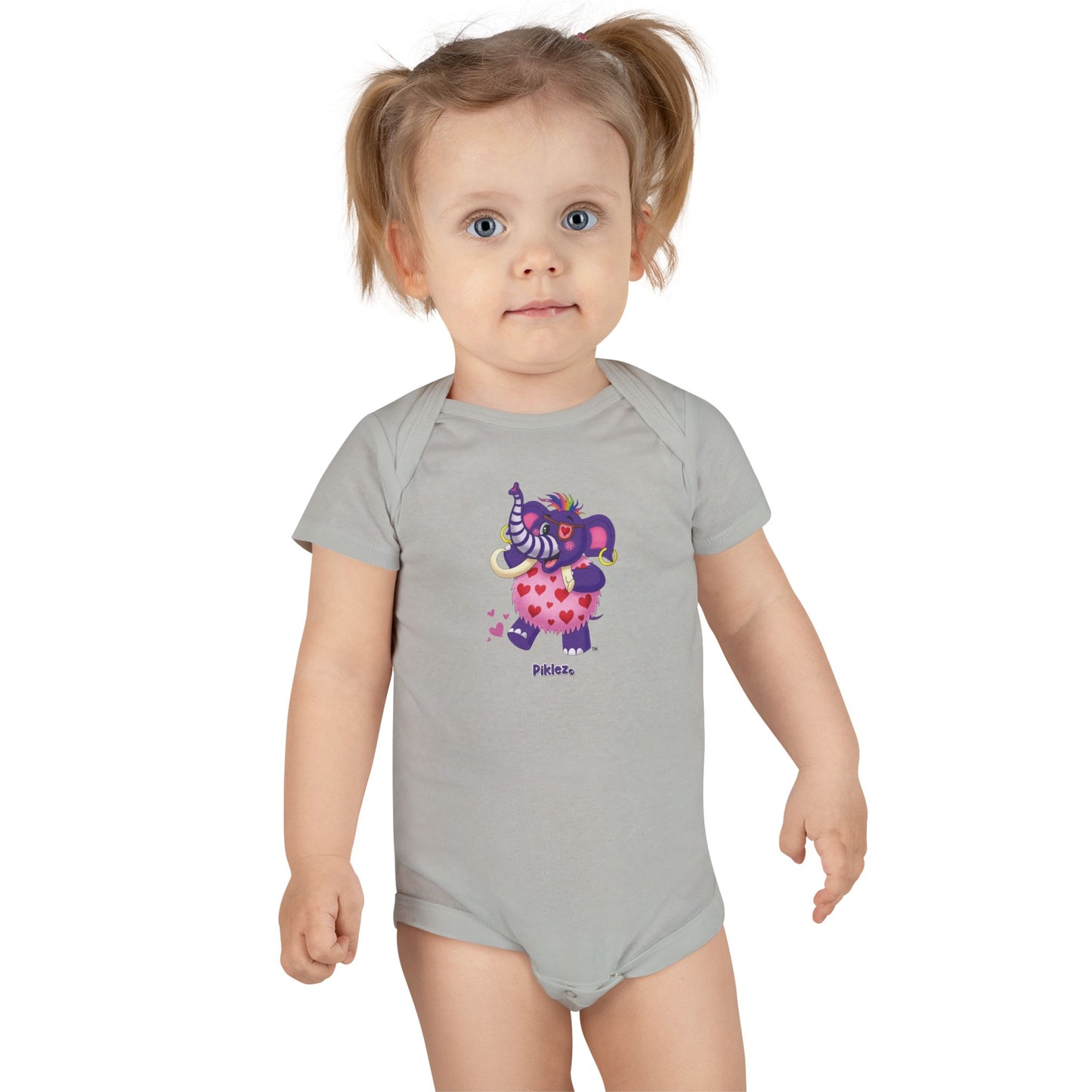 Piklez™ Baby Short Sleeve Onesie® – "Full of Love!" Graphic | Smile Universe Collection