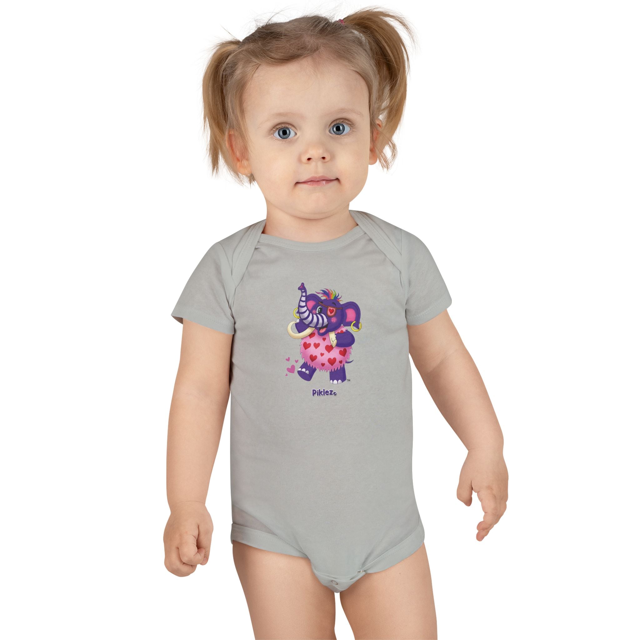 Piklez™ Baby Short Sleeve Onesie® – "Full of Love!" Graphic | Smile Universe Collection