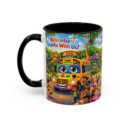 Lani™ Accent Coffee Mug (11oz & 15oz) – "Adventure Starts With Us!" Graphic