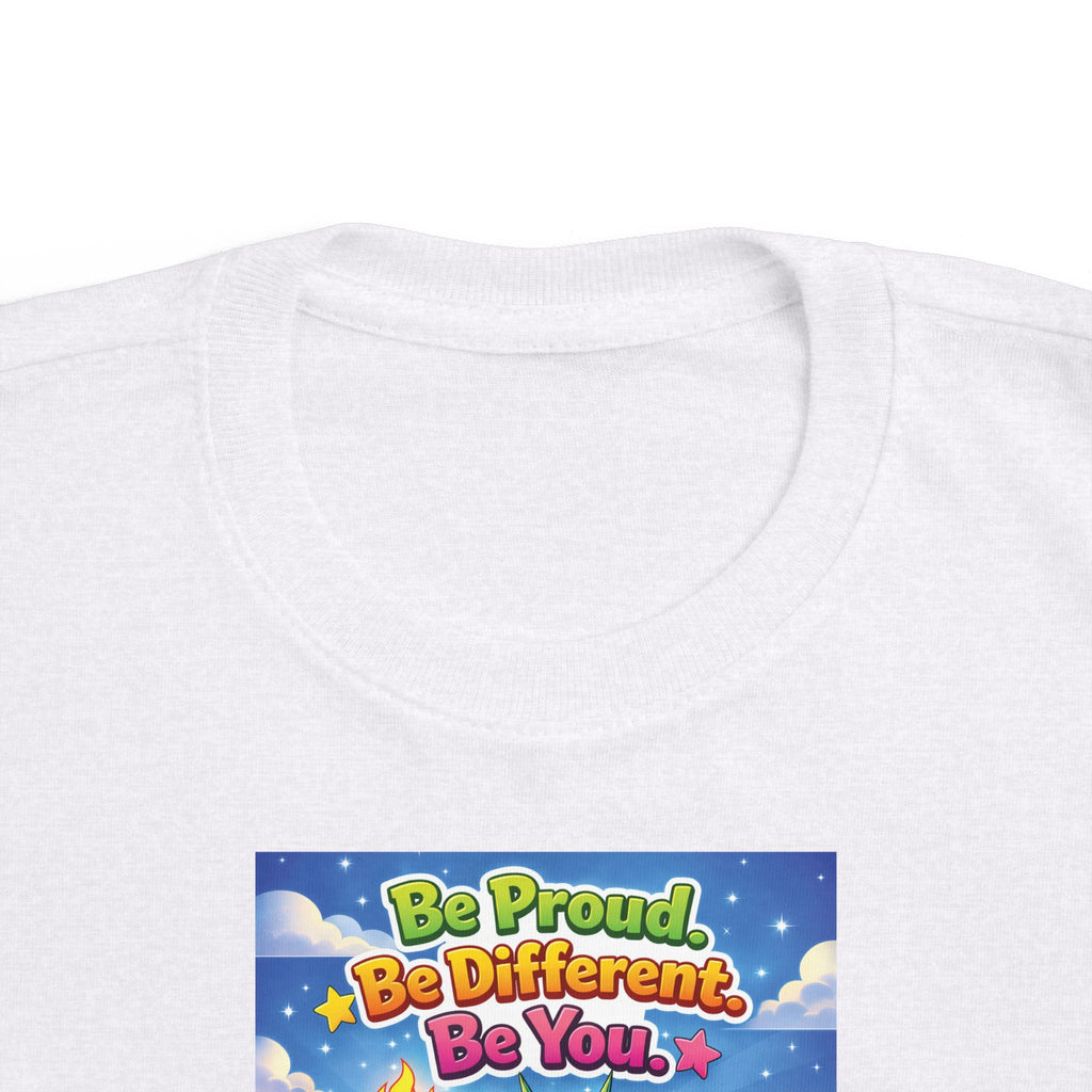 TuBz™ "Be Proud. Be Different. Be You." Kids T-Shirt - Inspirational Graphic Tee
