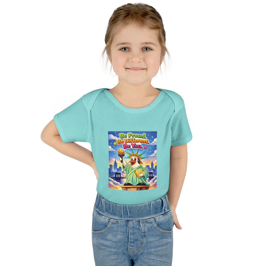 TuBz™ "Be Proud. Be Different. Be You." Infant Bodysuit - Inspirational Baby Onesie