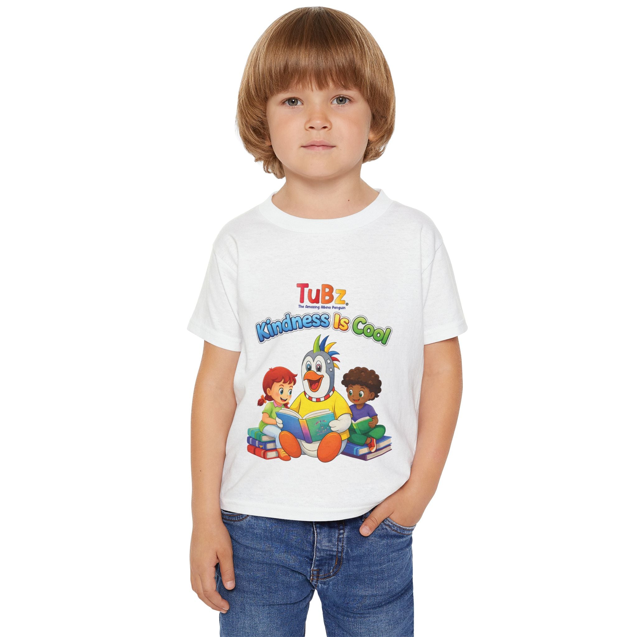 TuBz™ "Kindness Is Cool" Kids T-Shirt - Positive Message Graphic Tee | Smile Universe TuBz4Kidz