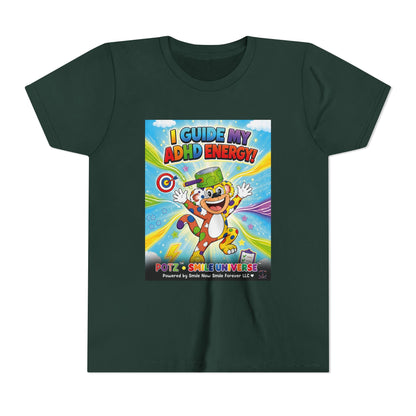 Potz™ Youth Short Sleeve Tee – "I Guide My ADHD Energy!" Graphic Tee | Smile Universe Collection