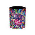 Piklez™ 11oz, 15oz Accent Coffee Mug – "Born to Celebrate!" Graphic | Smile Universe Collection