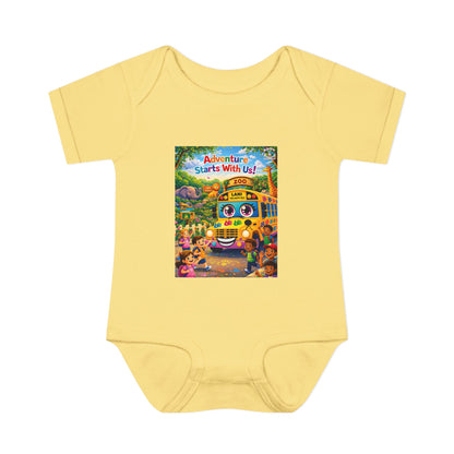 Lani™ Infant Baby Rib Bodysuit – "Adventure Starts With Us!" Graphic