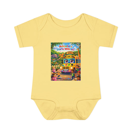 Lani™ Infant Baby Rib Bodysuit – "Adventure Starts With Us!" Graphic