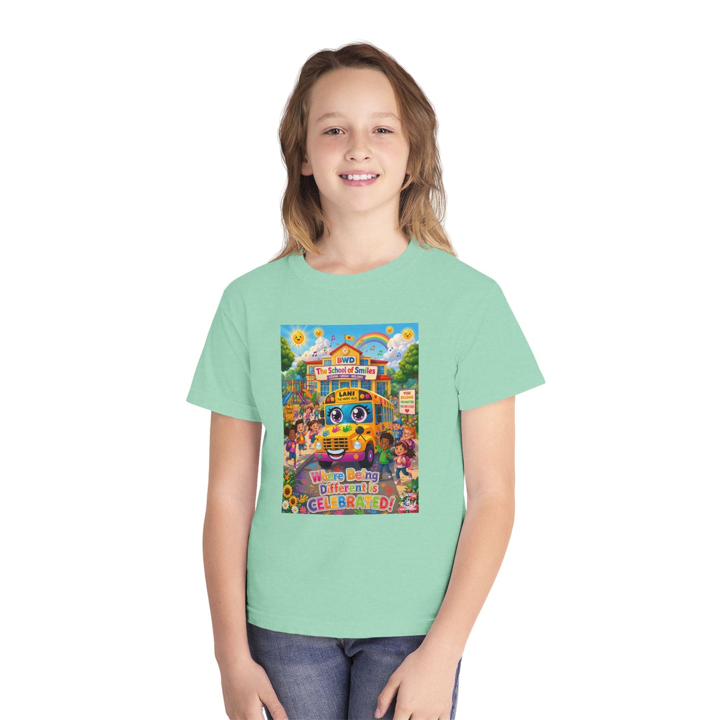 Lani™ Youth Midweight Tee – "Where Being Different is CELEBRATED!" Graphic Shirt