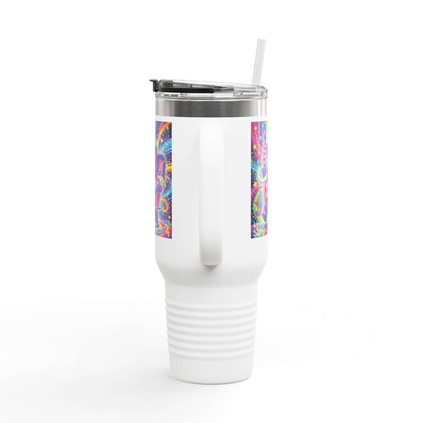 Piklez™ 40oz Insulated Travel Mug – "Born to Celebrate!" Graphic | Smile Universe Collection