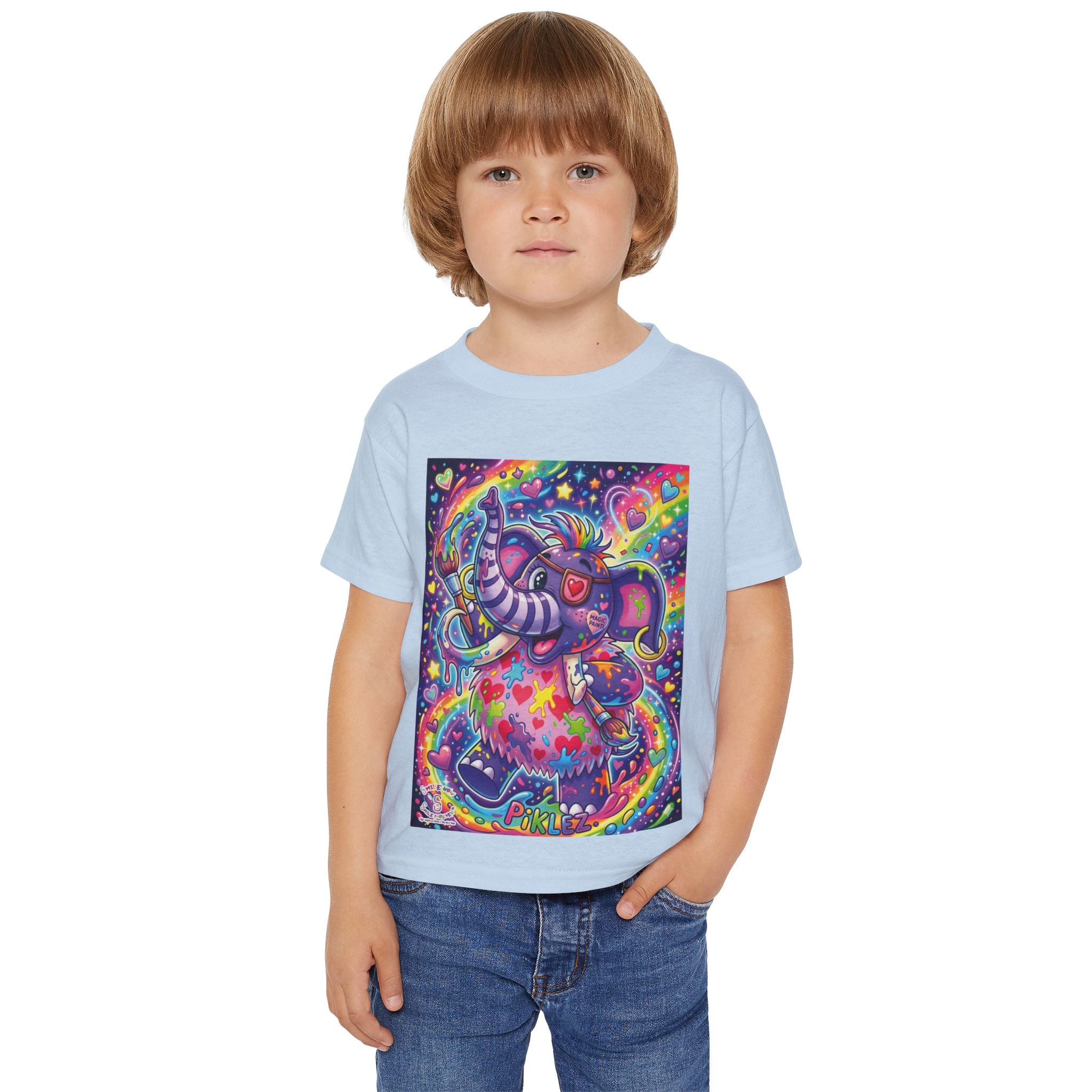 Piklez™ Kids Softstyle Tee – "Magic Paint!" Graphic Shirt | Smile Universe Collection