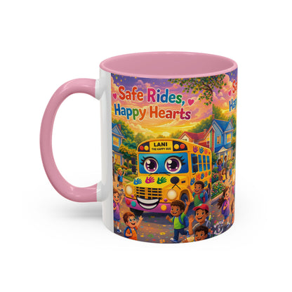 Lani™ Colorful Mug (11oz & 15oz) – "Safe Rides, Happy Hearts" Graphic