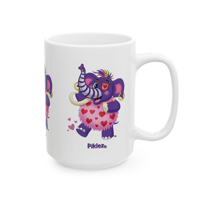 Piklez™ Ceramic Mug (11oz & 15oz) – "Full of Love!" Graphic | Smile Universe Collection