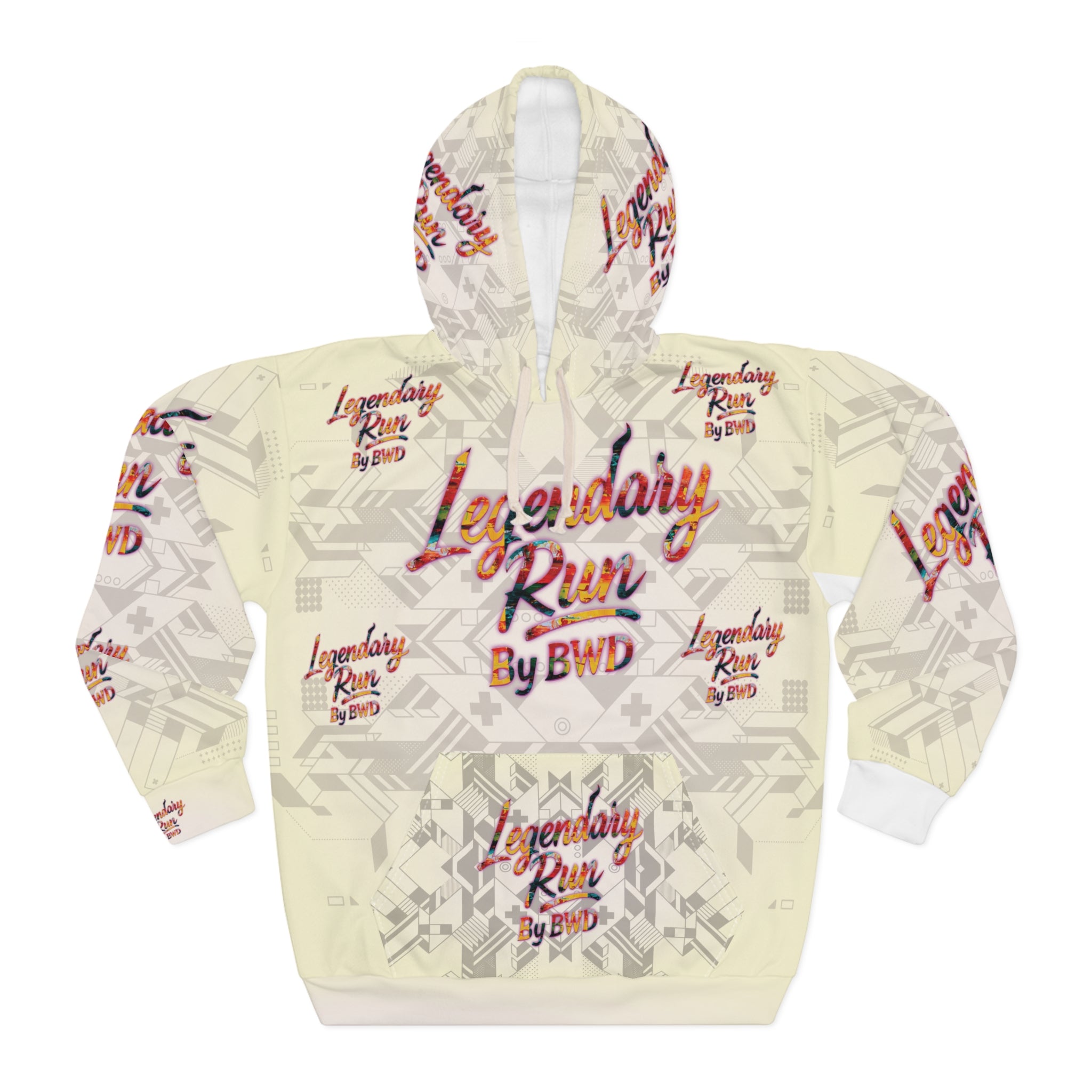 Legendary Run All-Over Print Hoodie — Pullover