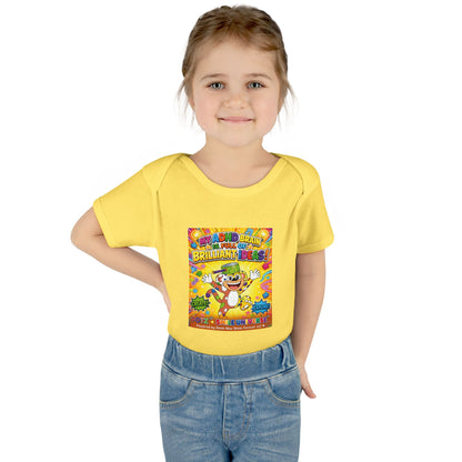Potz™ Infant Baby Rib Bodysuit – "My ADHD Brain is Full of Brilliant Ideas!" Graphic Onesie | Smile Universe Collection
