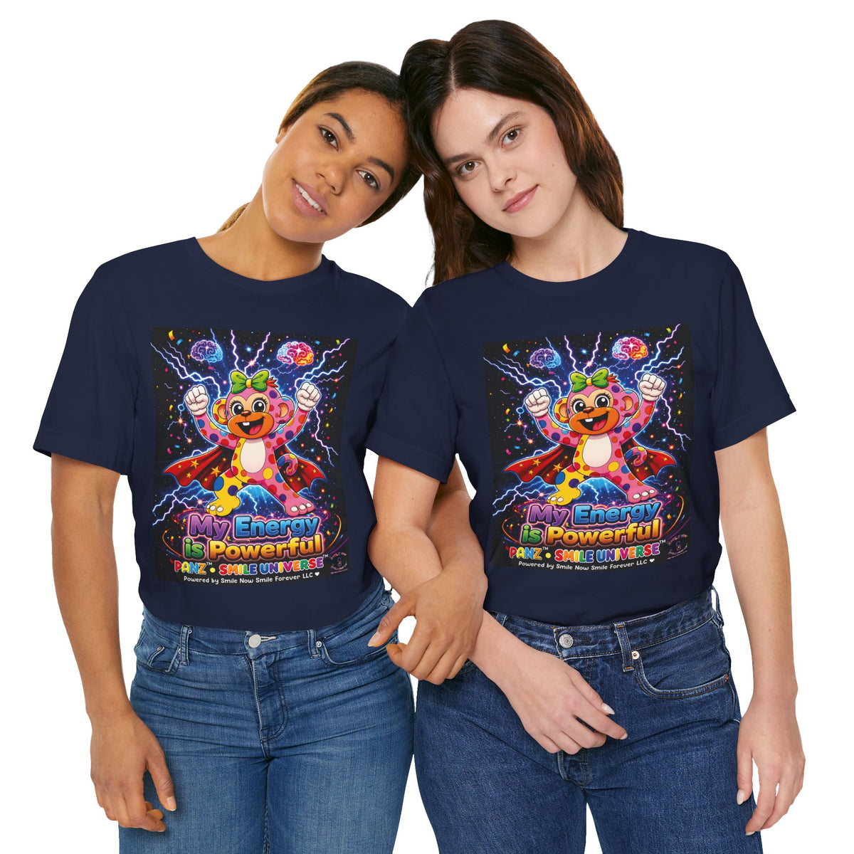 Panz™ Unisex Jersey Short Sleeve Tee For Adult– "My Energy is Powerful" Graphic Tee | Smile Universe Collection