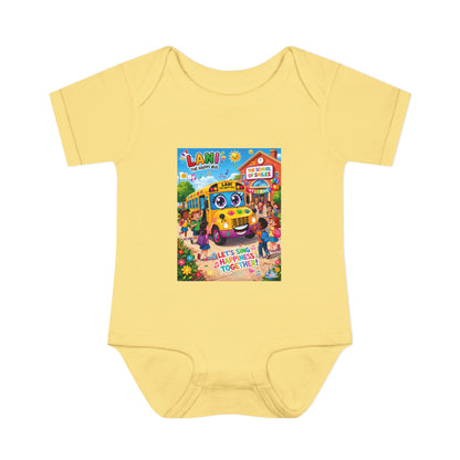 Lani™ Infant Baby Rib Bodysuit – "Let's Sing Happiness Together!" Graphic