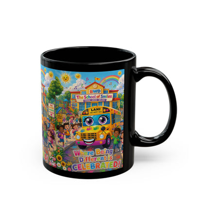 Lani™ Black Mug (11oz & 15oz) – "Where Being Different is CELEBRATED!" Graphic