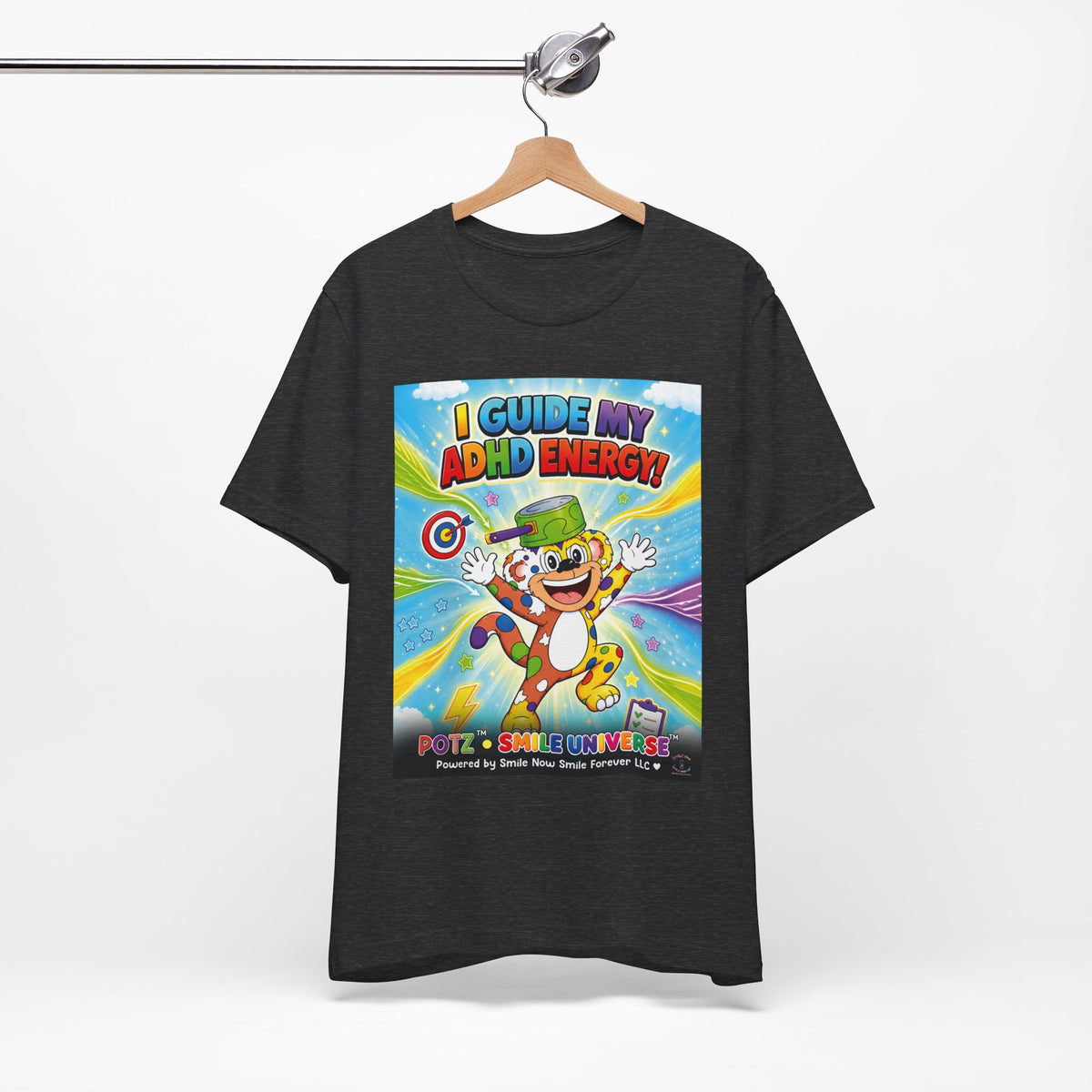 Potz™ Unisex Jersey Short Sleeve Tee – "I Guide My ADHD Energy!" Graphic Tee | Smile Universe Collection