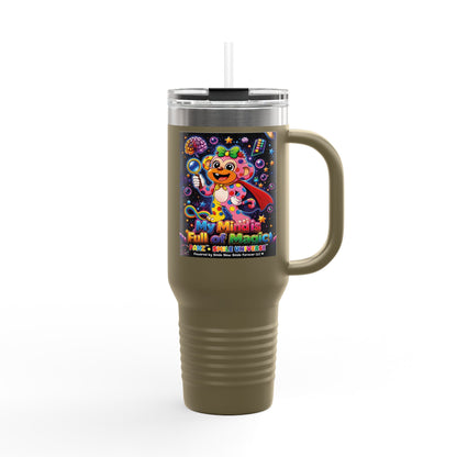 Panz™ 40oz Insulated Travel Mug – "My Mind is Full of Magic" Graphic | Smile Universe Collection