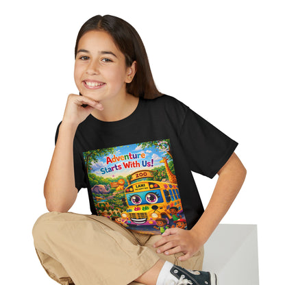 Lani™ Youth DryBlend® T-Shirt – "Adventure Starts With Us!" Graphic