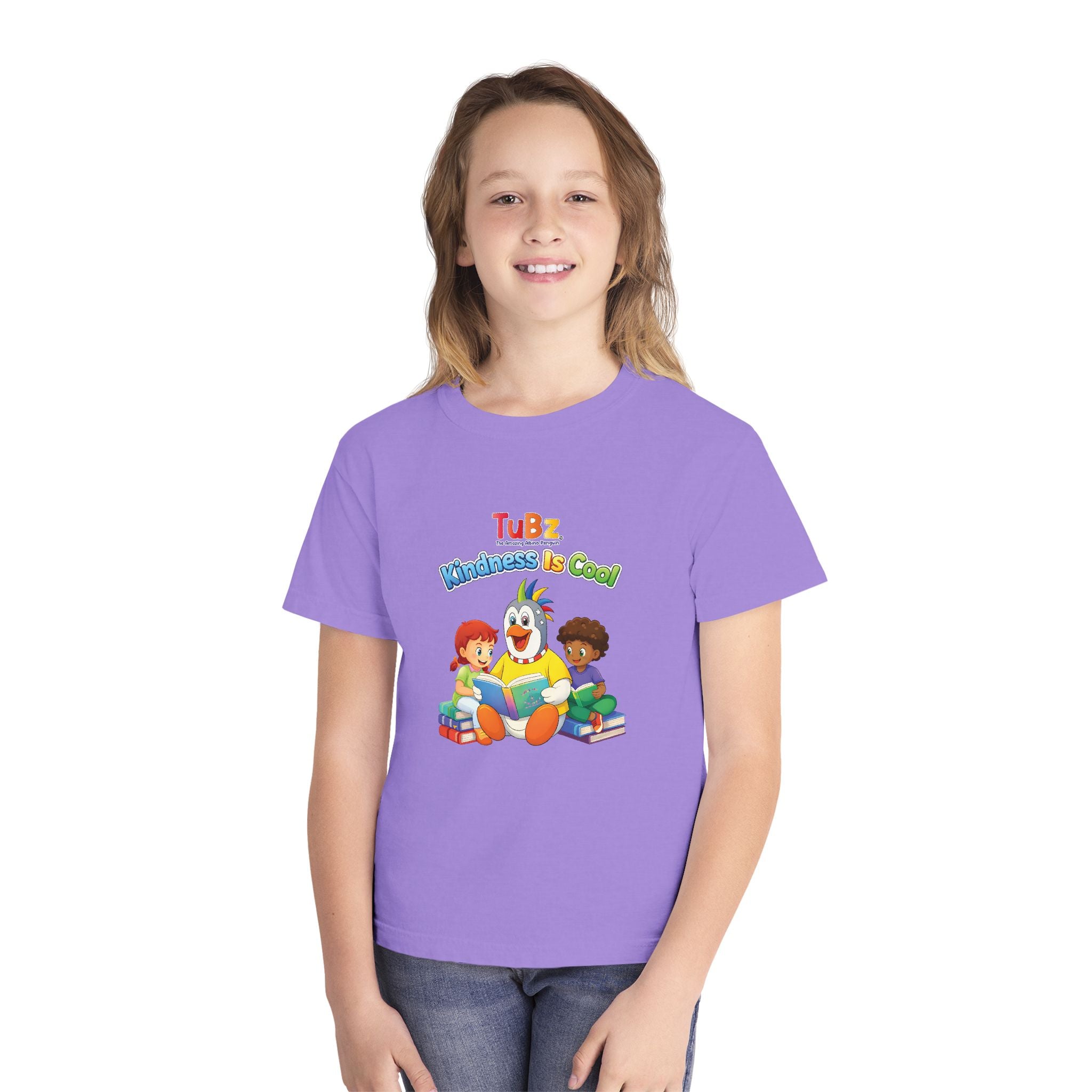 TuBz™ "Kindness Is Cool" Kids T-Shirt - Positive Message Graphic Tee | Smile Universe TuBz4Kidz