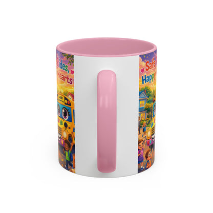 Lani™ Colorful Mug (11oz & 15oz) – "Safe Rides, Happy Hearts" Graphic
