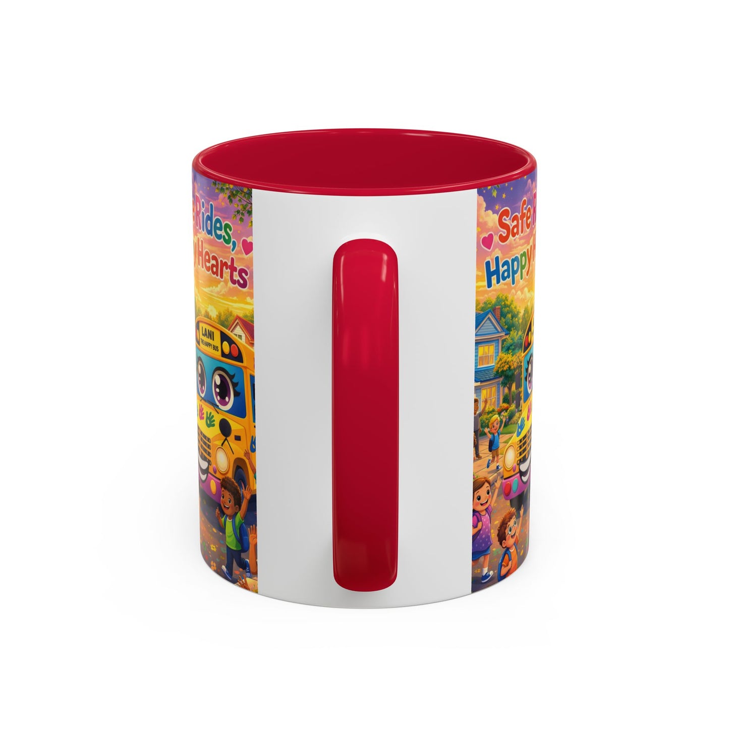 Lani™ Colorful Mug (11oz & 15oz) – "Safe Rides, Happy Hearts" Graphic