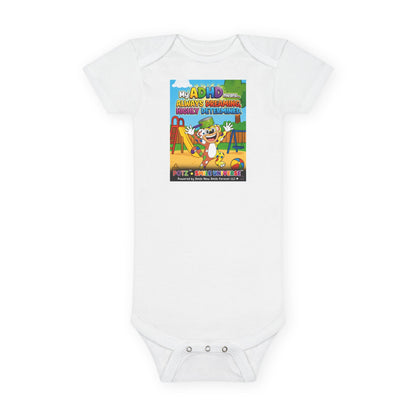 Potz™ Baby Short Sleeve Onesie® – "My ADHD Means Always Dreaming, Highly Determined" Graphic Bodysuit | Smile Universe Collection