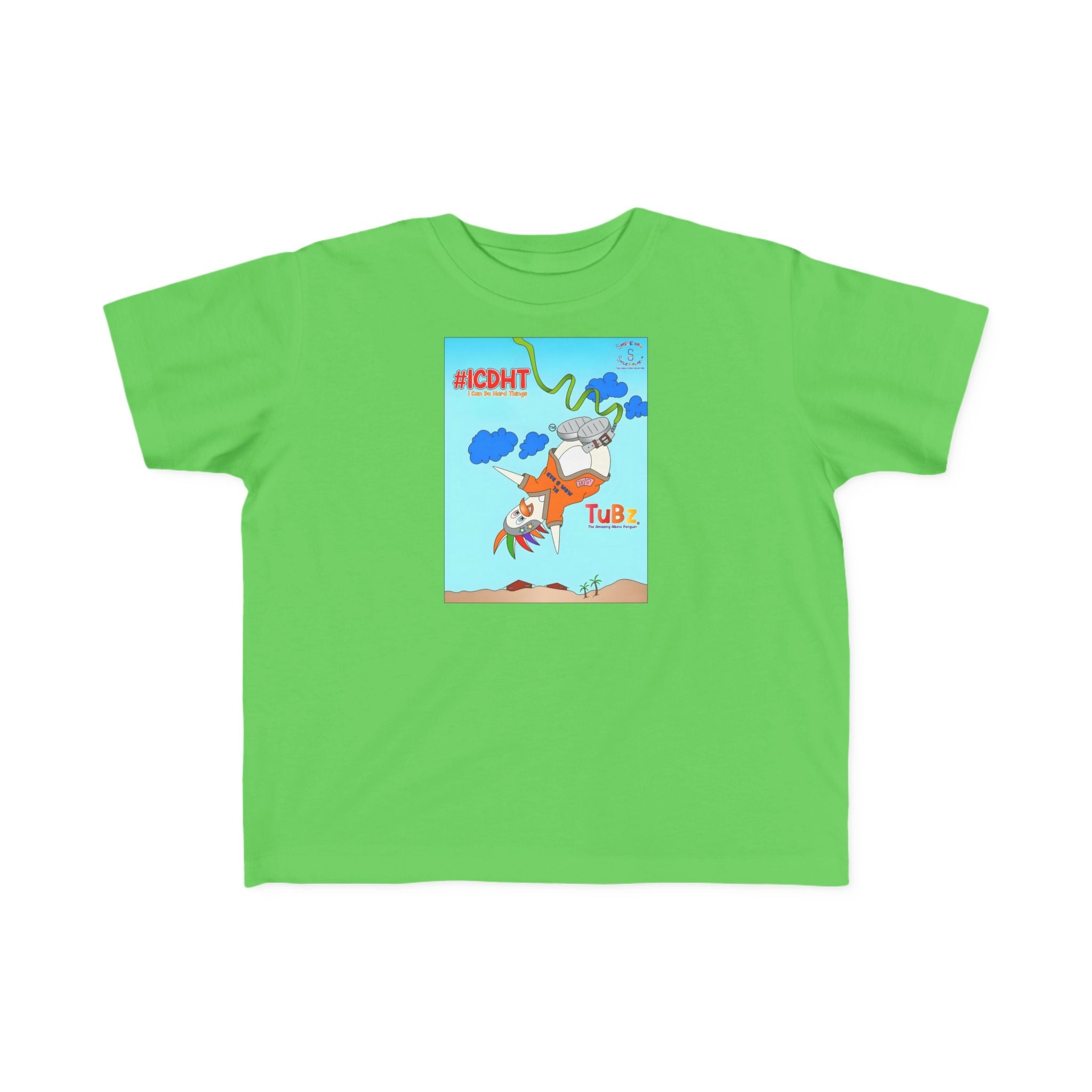 TuBz™ "I Can Do Hard Things" Toddler T-Shirt | Toddler's Fine Jersey Tee  - Positive Kids Graphic Tee