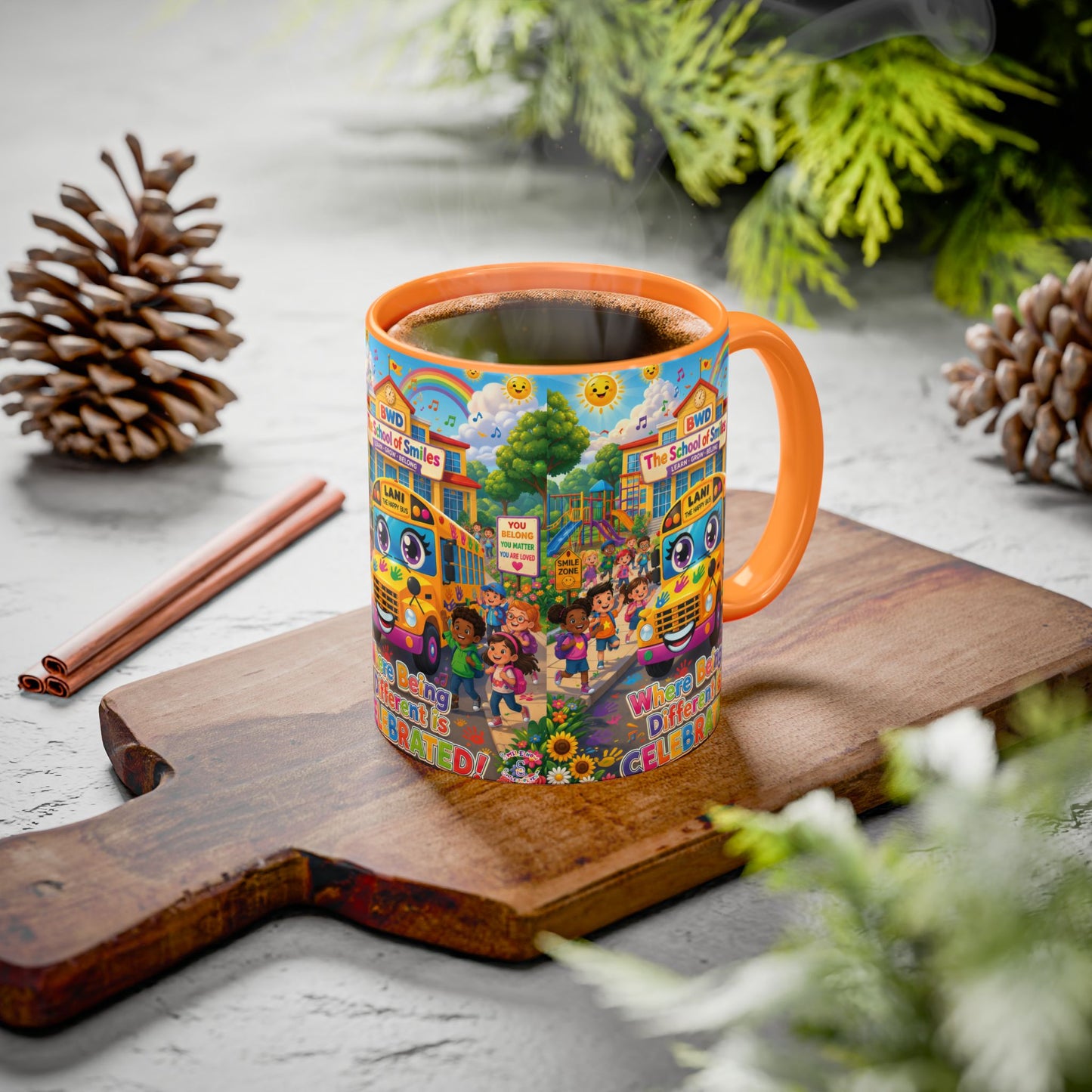 Lani™ Colorful Mug (11oz & 15oz) – "Where Being Different is CELEBRATED!" Graphic